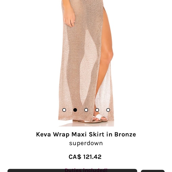 Kevin wrap maxi skirt in bronze from revolve - Picture 3 of 5